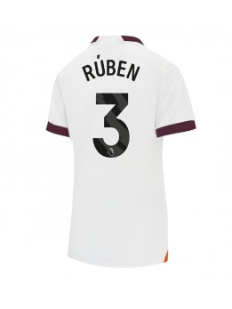 Billige Manchester City Ruben Dias #3 Bortedrakt Dame 2023-24 Kortermet